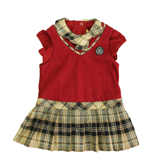 Kinloch Anderson Girls Red | Tan Plaid Jumper size: 2-3T - Picture 2 of 2